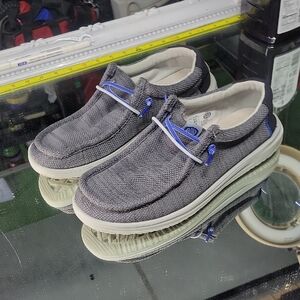 Mens 11 Hey Dude Loafers  Grey And Black Great Shoes.